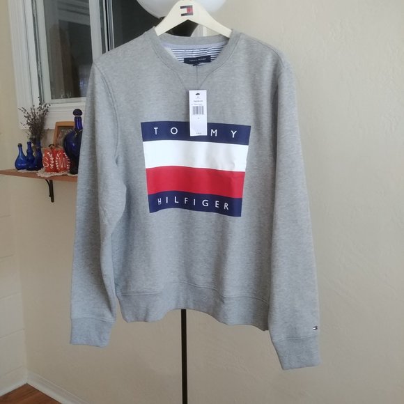 NWT Tommy Hilfiger men's sweatshirt FLAG SWEATSHIRT - Picture 4 of 10